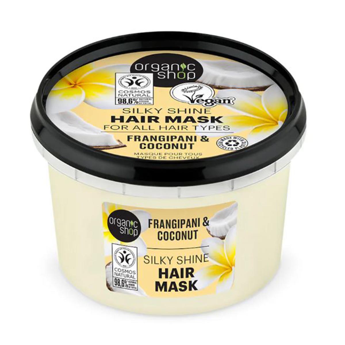 Organic Shop Frangipani Coconut Hair Mask Silky Shine 250Ml